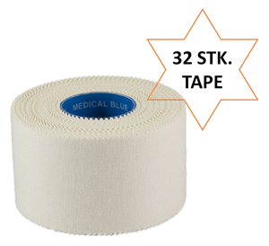 Medical Blue sportstape - SportDoc coach tape - Hvid sports tape 32 stk. (18,90,- kr./stk.)
